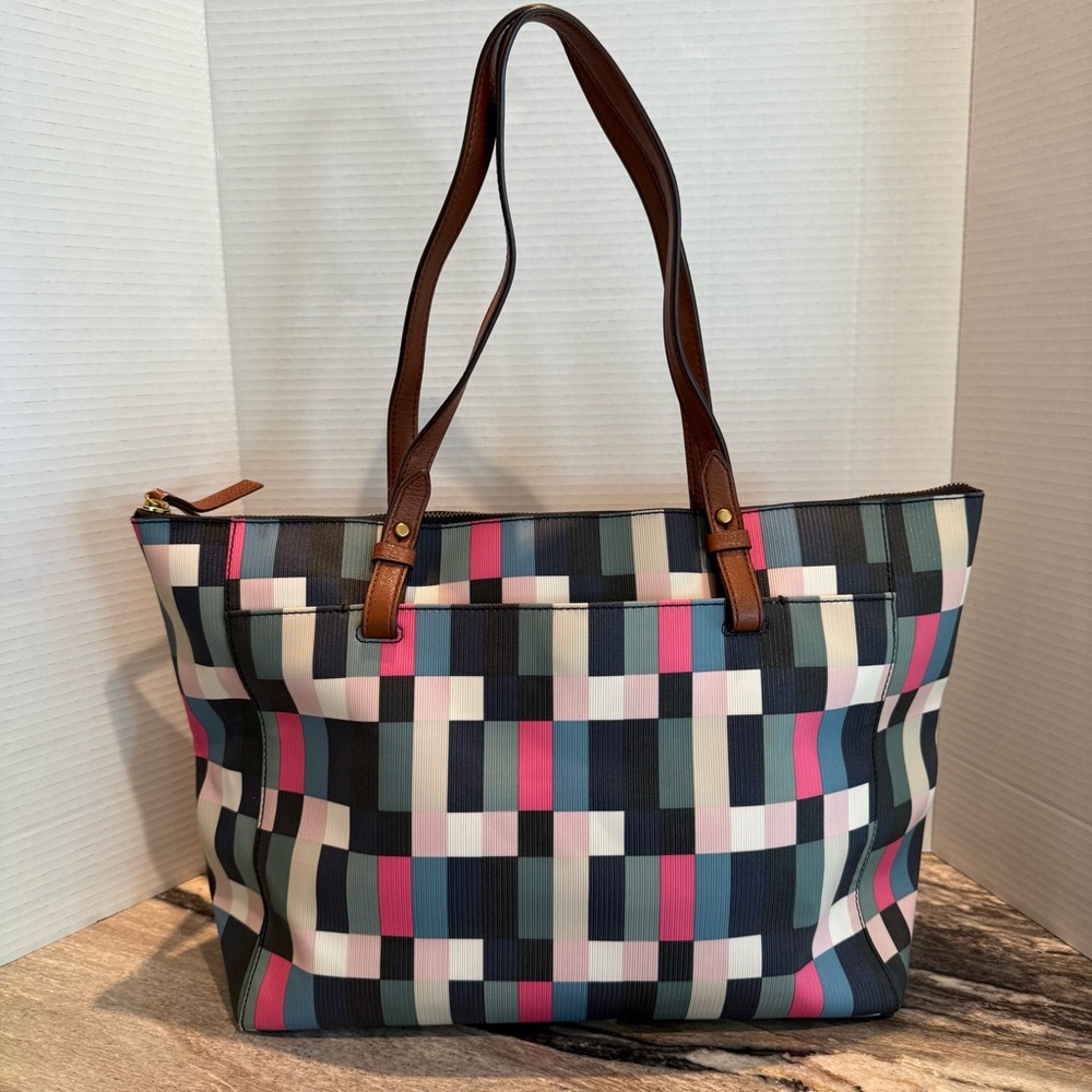 Fossil‎ Rachel Tote Pixel Grid PVC Shoulder Bag
PREOWNED